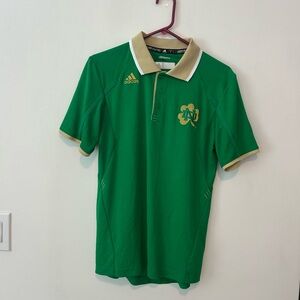 Adidas Green Climalite NCAA Notre Dame Polo Shirt